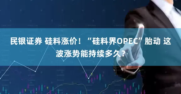 民银证券 硅料涨价！“硅料界OPEC”胎动 这波涨势能持续多久？